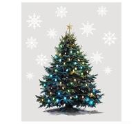 Festive Snowflake Stickers 30x40cm for Home for windows Festive | Made from firm PVC, reusable material, easy to apply, removes cleanly, no left