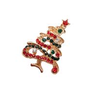Festive Snowman Pin Christmas Tree Decoration Creative Alloy Brooch Adorned with Crystals Rhinestones Holiday Outfit Elegant Snowman Jewelry