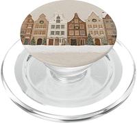 Festive Snowy Town Street - Gingerbread Village Design PopSockets PopGrip for MagSafe