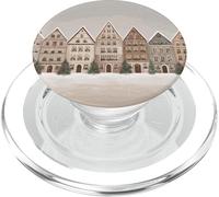 Festive Snowy Town Street - Gingerbread Village Design PopSockets PopGrip for MagSafe