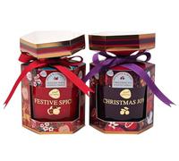Festive Spice & Christmas Joy Scented Candles - Gift Packaging - Set of 2
