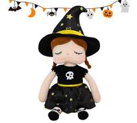 Festive Stuffed Doll Girl - Adorable Plush Character Set, Collectible Toy Figures, Creepy Holiday Companions | Halloween Soft Doll Gift For Kids Room Table Decoration Spooky Celebration Setup