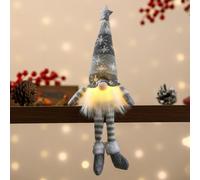 Festive Table Decor Gnome Light 21cm Green Soft(With legs (grey))