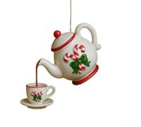 Festive Tea Cup Christmas Decoration with Holly Berries(F)