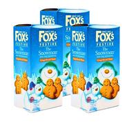 Festive The Snowman Mini Gingerbread Men Biscuits - Gingerbread Christmas Biscuits - Christmas Food Gifts Ginger Bread House Decorating Kit, Stocking Fillers For Adults, Girls, Boys - Pack of 3