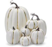 Festive Touch Enhance Your Space with a 7PCS Faux Pumpkin Set For Holiday Celebrations This Autumn Season