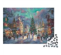Festive Town Stroll 1000 Piece Jigsaw Puzzle Christmas Lights For Puzzle Lovers Adults & Kids Family Activity 70x50cm/1000pcs