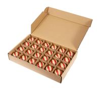 Festive Tree Baubles - Red Gold Ornaments for Christmas Celebration | 24-Piece Hanging Decoration Set with Sparkling Texture, Ideal for Indoor or Outdoor Use on Family Trees, and Holiday Walls