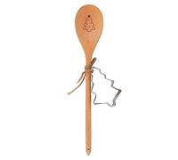 Festive Tree Cookie Cutter and Beech Wood Spoon Baking Set - North Pole Bakery Collection - Perfect for Holiday Treats and Affordable Gifts