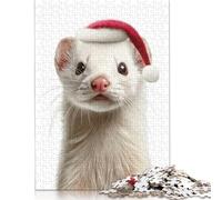 Festive Weasel Portrait Puzzle Jigsaws 1000 Pieces for Adults Puzzles for Adults Family Entertainment Toys 1000pcs (75x50cm)