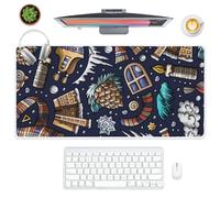 Festive Winter Scarves Desk Mat Big Mouse Mat with Non-Slip Rubber Base Smooth Face Mouse Pad Large 80X30 CM Mousemat Office Accessories for Desk Office Gifts Mousepad Large for School Home Gaming