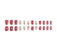 Festive with Christmas Tree Designs Stick on Manicure Art Decoration for Any Occasion 24Pcs Festive Decorations