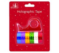 Festive Wonderland Holographic Christmas Tape Set (Pack of 7) (One Size) (Multicolored), Multicolored, One Size