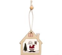 Festive Wood Bauble Classic Design Tree Decor(Three)