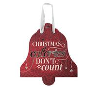 Festive Word Christmas Calories Don't Count Ornament, Multicolor