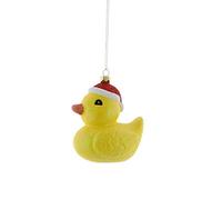 Festive Yellow Duck Christmas Tree Decoration
