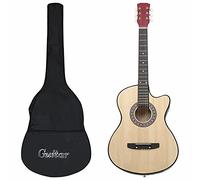 Festnight 12 Piece Western Acoustic Cutaway Guitar Set with 6 Strings 38