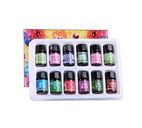 Festnight 3ML 12PCS Natural Essential Oils Set Water-soluble Aroma Essential Aromatherapy Oil for Oil Diffuser Humidifier