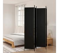 Festnight 4-Panel Room Divider Home Bedroom Folding Privacy Panel Screen Wall Privacy Screen Partiton Separator Panel Japanese Style, black 200 x 220 cm
