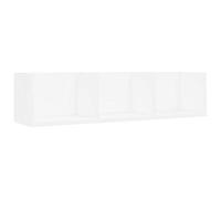 Festnight CD Wall Shelf Wall Shelves Floating Wall Shelf Set Decorative for Home Living Room White 75x18x18 cm Chipboard