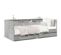Festnight Concrete Grey Daybed with Drawers - Engineered Wood, Storage, Guest Bed - 90x190 cm