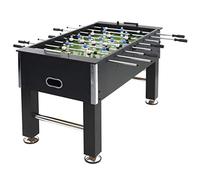Festnight Football Table Indoor Fussball Soccer Game Family Games Room Fun Steel 60 kg 140x74.5x87.5 cm Black