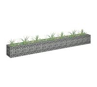 Festnight Gabion Basket, Gabion Planter, Metal Gabion Cage, Gabion Raised Bed Galvanised Steel 270x30x30 cm