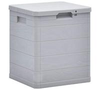 Festnight Garden Lockable Storage Box, Suitable for Outdoor Indoor 90 L Capacity, Plastic Light Grey