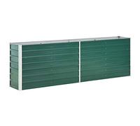 Festnight Garden Planter, Garden Planter, Flower Pot Raised Bed, for Plants, Vegetables, Herbs and Flowers, DIY Decorate Gardens, Balconies or Patios Galvanised Steel 240x40x77 cm Green