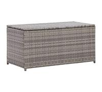 Festnight Garden Storage Box, Storage Bench for Outdoor and Indoor, to Store Garden Items - Cushions, Pillows, Extra Blankets Grey 100x50x50 cm Poly Rattan
