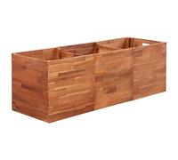 Festnight Large Garden Planter Rectangular Planter Acacia Wood 150x50x50 cm