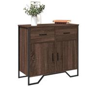 Festnight Modern Brown Oak Living Room Sideboard Cabinet 79.5x35.5x74.5 cm Engineered Wood