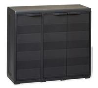Festnight Outdoor Plastic Garden Storage Cabinet with Shelves