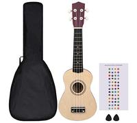 Festnight Soprano Ukulele Set with Bag for Kids Light Wood 21"