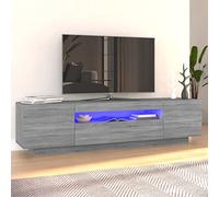 Festnight TV Cabinets for Living Room, TV Stand Unit, TV Stand Cabinet, TV Cabinet with LED Lights Grey Sonoma 160x35x40 cm