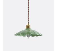 Festonia Scalloped Metal Ceiling Light Green