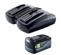 Festool 18V 5.0Ah AIRSTREAM Battery with 10.8-18V TCL 6 DUO Rapid Charger 230V