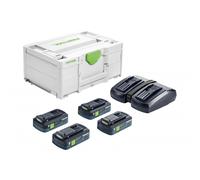 Festool 18v Battery & Charger Energy Set 4 x 4.0ah Li-on Batteries