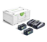 Festool Battery Energy Set SYS 18V 2 x HP5,0 Batteries + TCL6 DUO Batt