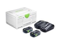 Festool Battery Energy Set SYS 18V 2 x TBX4 Tabless Battery & TCL6