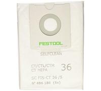 Festool 496186 SC FIS-CT 36/5 Selfclean Filter Bag, White