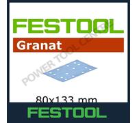Festool 497124 Abrasive Sheets STF 80 x 133 Granat Grit 240 100 Pieces