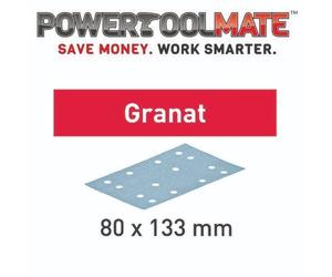Festool 497130 Abrasive Sanding Sheet Granat STF 80x133 Grit 180 - Pack of 10