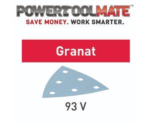 Festool 497392 Sanding Discs Granat Sand Paper STF V93/6 - Pack of 50 Grit 80