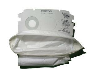 Festool 498410 fleece Dust bag Reusable With ZBLong Zip CT CTL MINI extractors