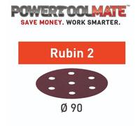 Festool 499081 Abrasive Sanding Discs 90mm STF D90/6 RU2/50 Pack of 50 Grit 120