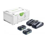 Festool 577256 18v Energy Set 2 x 4.0ah Li-on Batteries + Charger