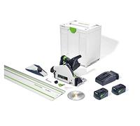 Festool 577664 Cordless Plunge-Cut Track Saw TSC 55 18V 5.0 Ah KEBI-F-Plus with 55-Inch (1400mm) Guide Rail