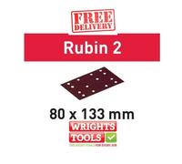 FESTOOL - Abrasive sheet STF 80X133 Rubin 2 499056 80 grit pk 10 stickfix