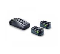 Festool Battery Energy Set 18V 2 x HP5,0 5.0ah Batteries + TCL6 Rapid
